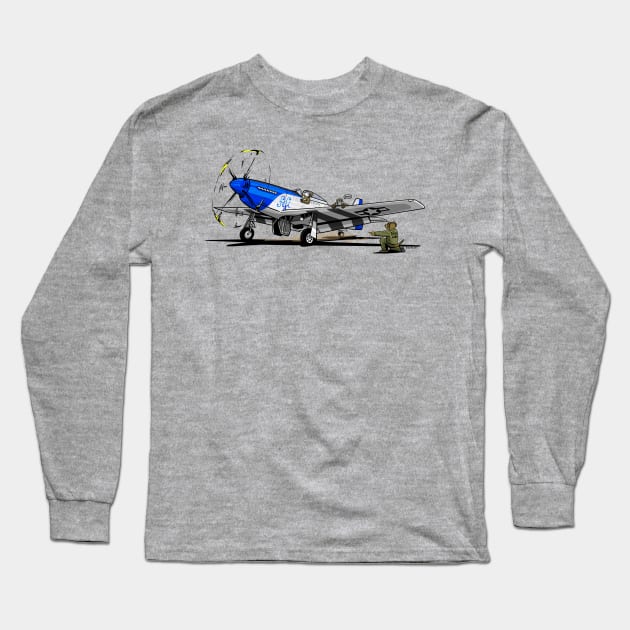 The Dogs of War: P51 Mustang Long Sleeve T-Shirt by Siegeworks